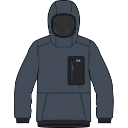 First Tracks™ Fleece Pullover Hoody - Moon Blue Heather-Man