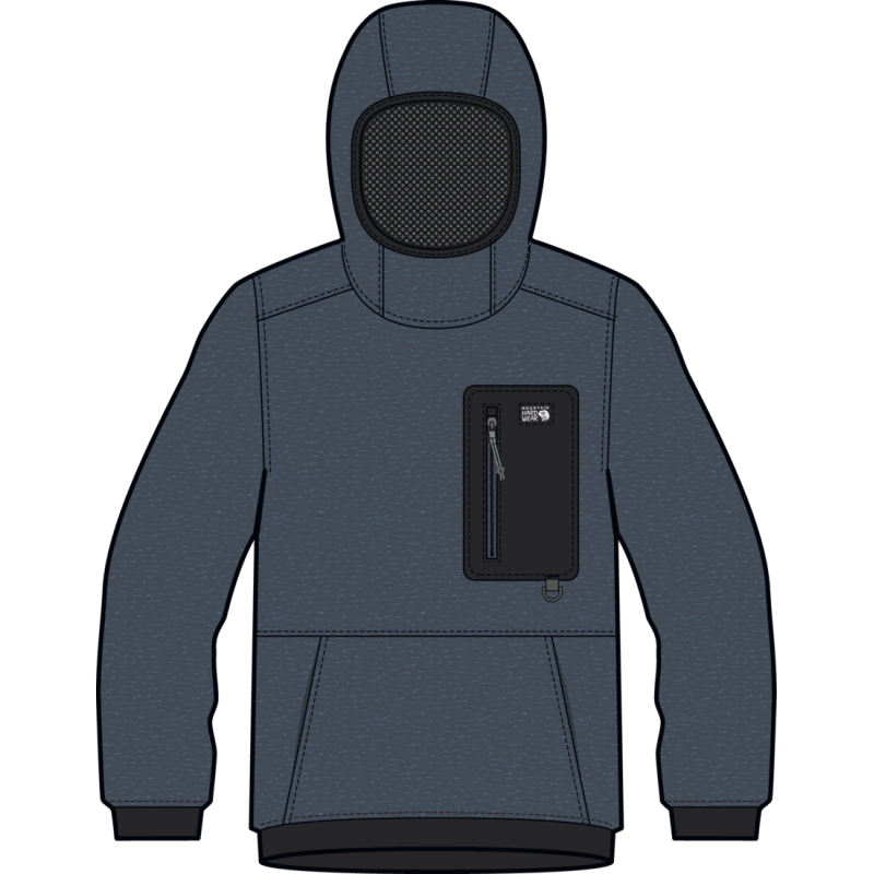 First Tracks™ Fleece Pullover Hoody - Moon Blue Heather-Man
