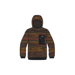 First Tracks™ Fleece Pullover Hoody - Iron Oxide Stria Print MAN