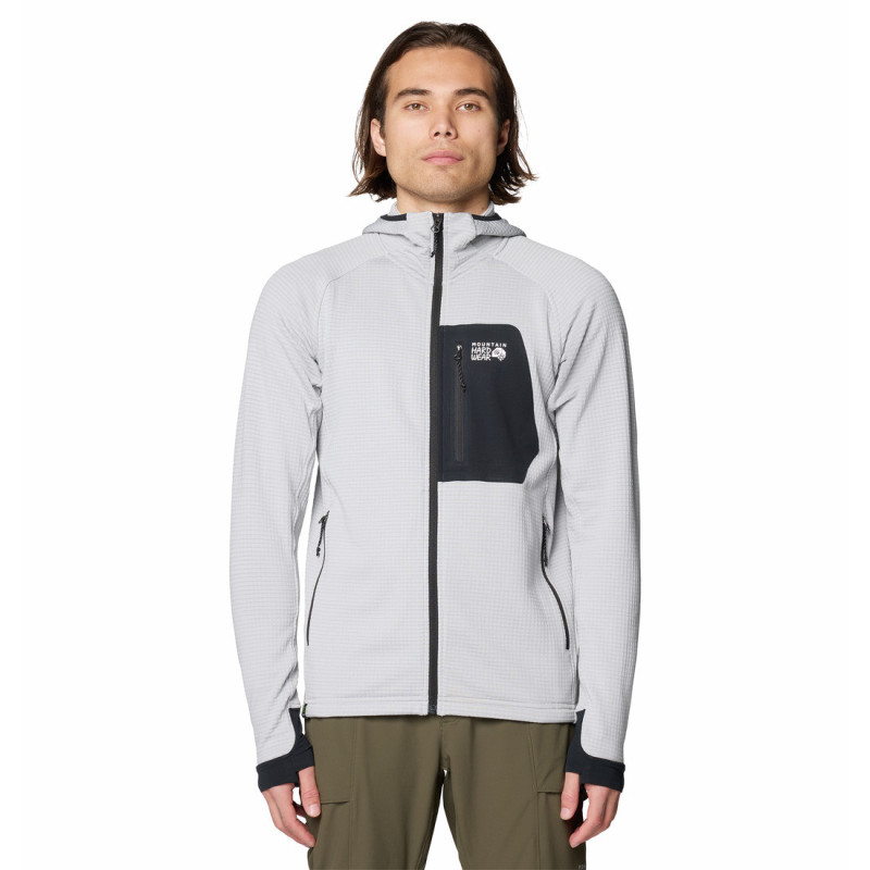 Polartec® Power Grid™ Full Zip Hoody/Men'S/Grey