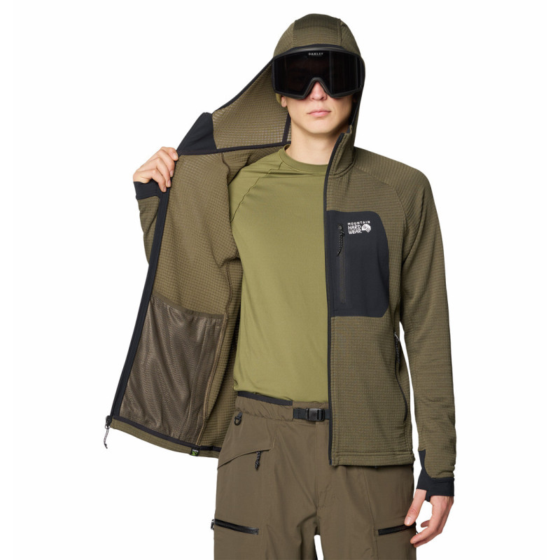 Polartec® Power Grid™ Full Zip Hoody/Men'S/Brown