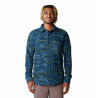 Microchill™ Long Sleeve Shirt - Dark Caspian Stria Print Man